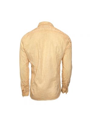 Camisa con bordado de lino de algodón Bob naranja