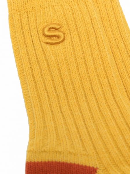 Calcetines con bordado Sacai amarillo