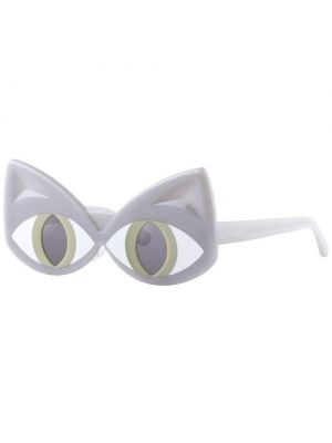 Солнцезащитные очки Yazbukey, кошачий глаз, с защитой от УФ, для женщин серый