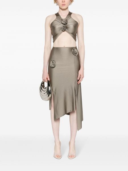Asymetrické květinové sukně Coperni šedé
