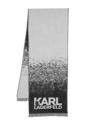 Πλεκτός κασκόλ με σχέδιο Karl Lagerfeld