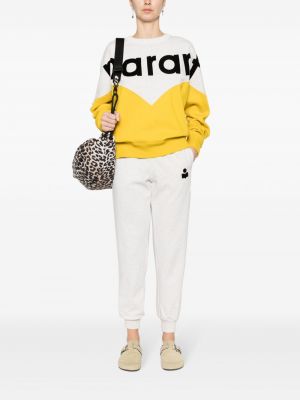 Sweatshirt mit rundem ausschnitt Marant Etoile gelb