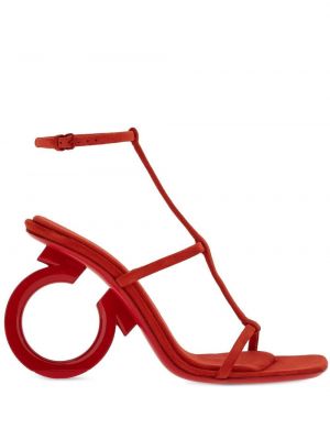 Seemisnahksed sandaalid Ferragamo punane