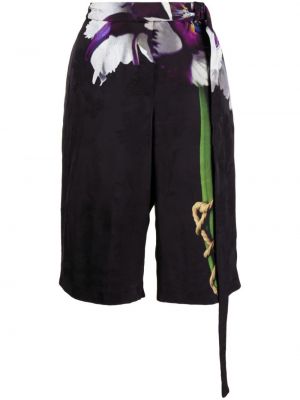 Pantaloncini con stampa tie-dye Jason Wu Collection nero