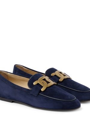 Pantofi loafer din piele de căprioară Tod's albastru