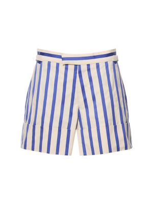 Pantaloni scurți din bumbac cu dungi Vivienne Westwood albastru