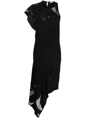 Asimetrična midi obleka Iro črna