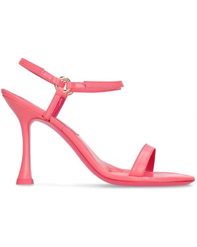 Kožené sandále By Far ružová