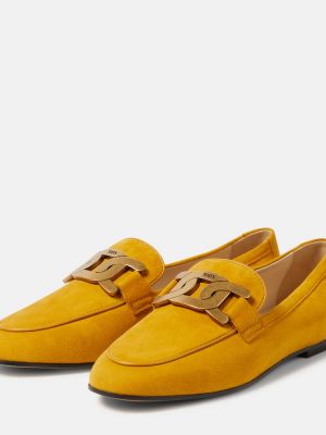 Pantofi loafer din piele de căprioară Tod's galben