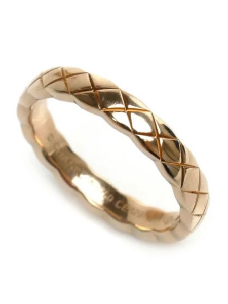 Złoty pierścionek z różowego złota retro Chanel Vintage