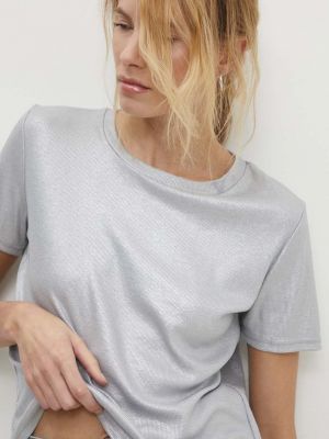 Срібна футболка Answear Lab