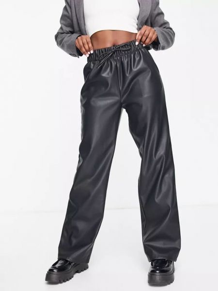 Кожаные брюки из искусственной кожи Urban Bliss черные