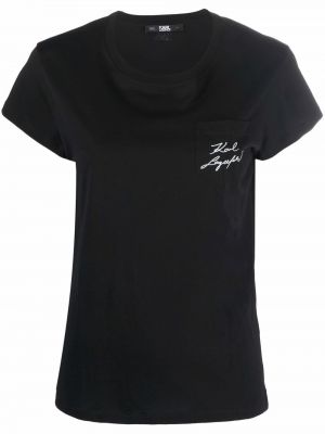 Camiseta con bolsillos Karl Lagerfeld negro