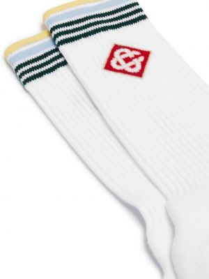Pruhované ponožky Casablanca bílé
