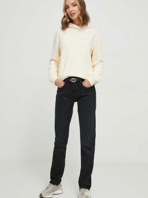 Bluza z kapturem Calvin Klein Jeans żółta