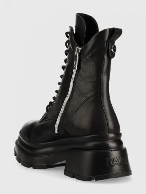 Шкіряні черевики на платформі Karl Lagerfeld чорні