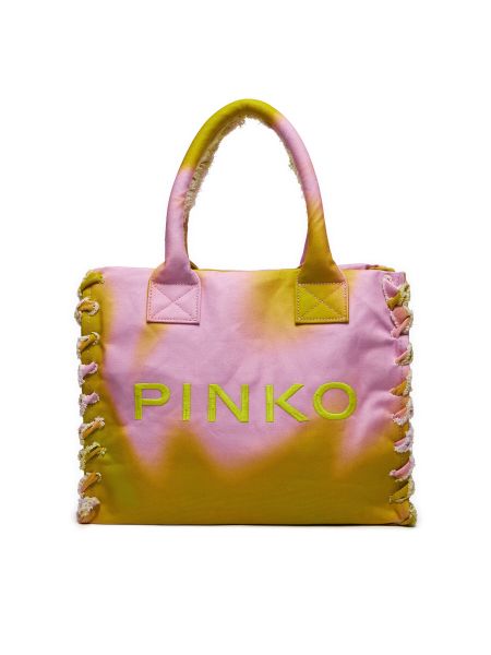 Nakupovalna torba za na plažo Pinko rumena