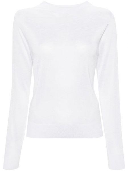 Прозрачен дълъг пуловер Peserico бяло