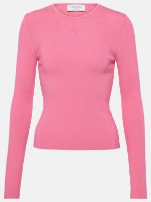 Пуловер от джърси Marine Serre розово