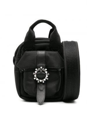 Crossbody torbica z zaponko Simone Rocha črna