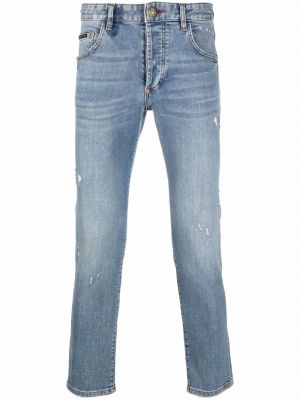 Skinny fit-jeans Philipp Plein blå