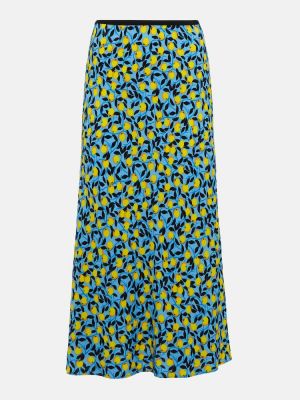 Viskózové midi sukně s potiskem se síťovinou Diane Von Furstenberg
