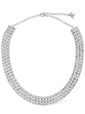 Ogrlica s kristali Rosantica srebrna