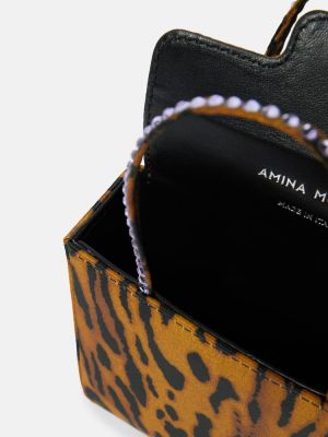 Raštuota shopper rankinė satino leopardinė Amina Muaddi