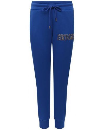Хлопковые джоггеры Versace Jeans Couture, синие