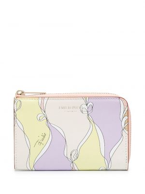 Peňaženka na zips s potlačou s abstraktným vzorom Pucci