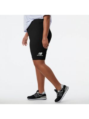 Figurbetonte shorts aus baumwoll New Balance schwarz
