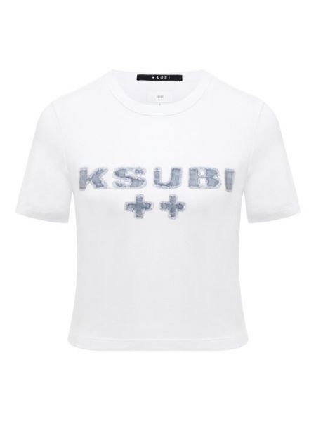 Хлопковая футболка Ksubi белая