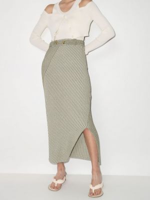 Asymetrické pletené sukně áeron zelené