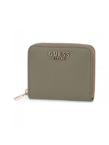 Peňaženka na zips Guess zelená