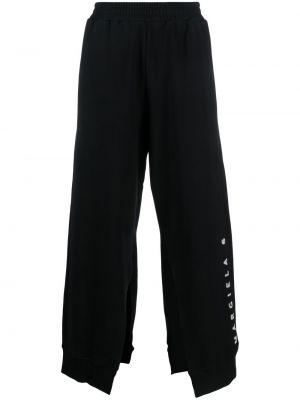 Памучни спортни панталони с принт Mm6 Maison Margiela черно