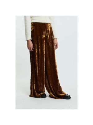 Pantalones de terciopelo‏‏‎ Semicouture marrón