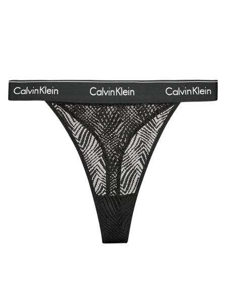 Jeansy koronkowe Calvin Klein Underwear czarne