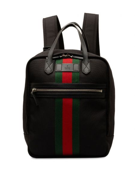 Vászon hátizsák Gucci Pre-owned fekete