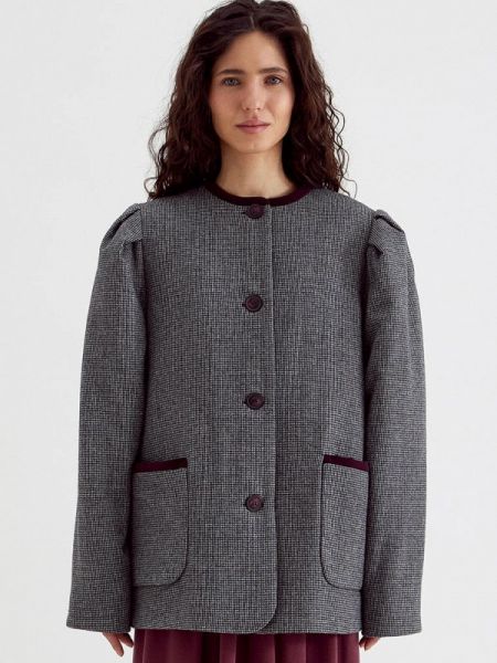Утепленная демисезонная куртка Unique Fabric серая