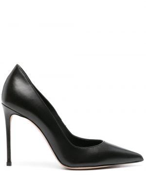 Кожени полуотворени обувки Le Silla черно
