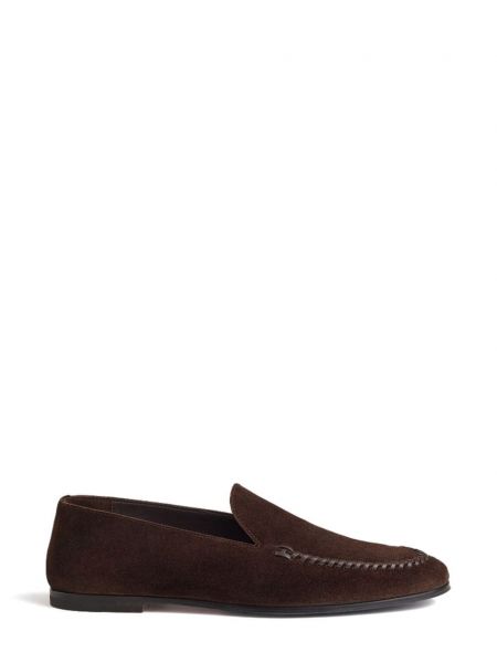 Pantofi loafer din piele de căprioară Hermès Pre-owned maro