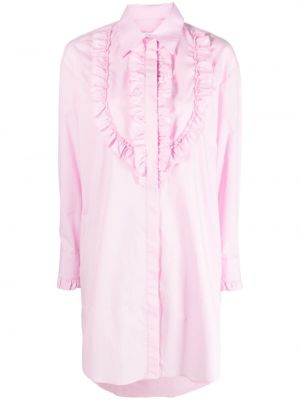 Βαμβακερή φόρεμα Msgm ροζ