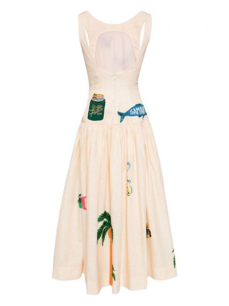 Sukienka z koralikami Alemais biała