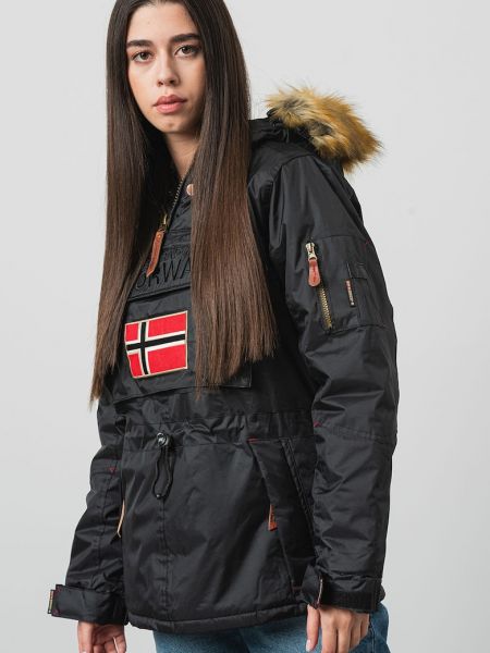 Куртка с капюшоном Geographical Norway черная