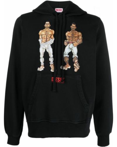 Hoodie Diesel svart