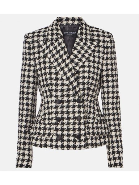 Bomull ull blazer Dolce&gabbana svart