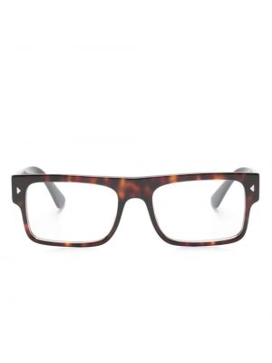 Brýle s potiskem Prada Eyewear hnědé