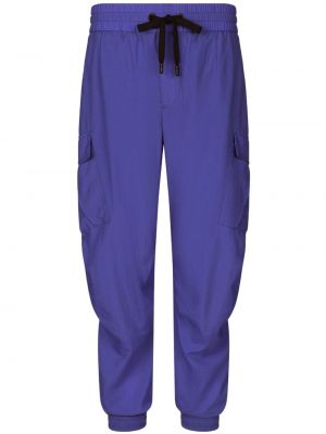 Teplákové nohavice Dolce & Gabbana modrá