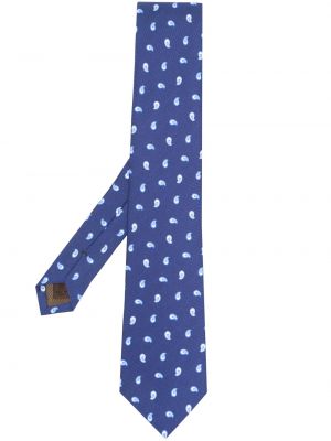 Svilena kravata s potiskom Church's modra