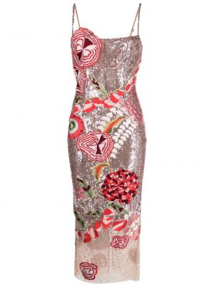 Sukienka koktajlowa z cekinami Rachel Gilbert różowa